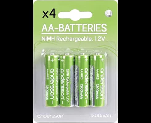 Andersson Uppladdningsbara AA-batterier HR06 1,2V 1300mAh