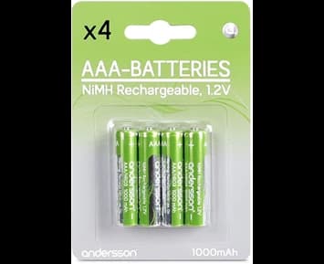 Andersson HR03 AAA 1,2V 1000mAh