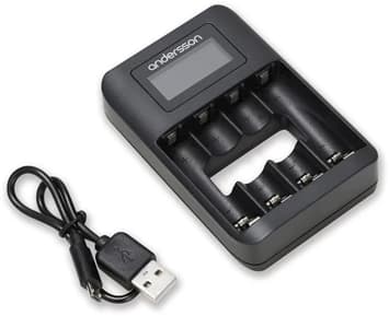 Andersson 4 slot USB battery charger AA/AAA