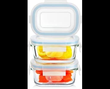 Andersson Mini rectangle glass food container 120 ml 3pcs