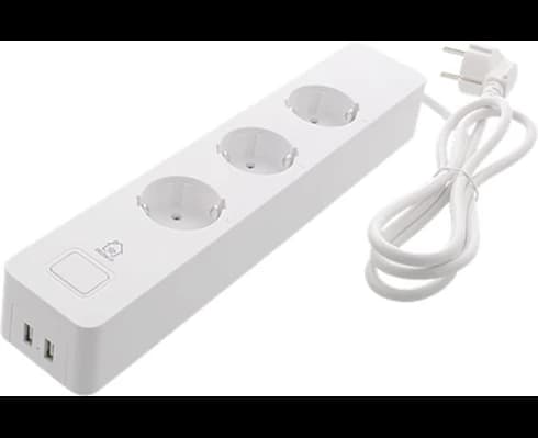 Deltaco Smart 3 way outlet 2 USB ports