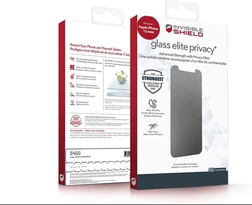 ZAGG InvisibleShield Glass Elite Privacy+ Apple iPhone 12 Mini