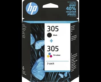 HP 305 tri color & black 2-pack