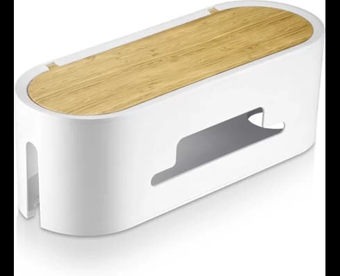 Andersson Cable box wood with pop up lid large White