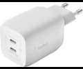 Belkin 65W Dual USB-C GaN charger white