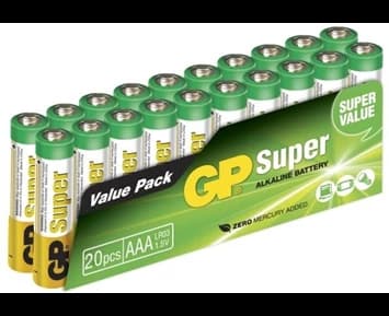 GP GP Super Alkaline AAA batteri, 24A/LR03, 20-pack