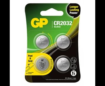 GP GP knappcell, Litium, CR2032, Safety seal, 4-pack