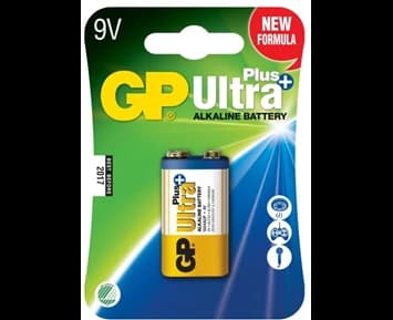 GP Ultra Plus Alkaline 9V batteri, 1604AUP/6LF22, 1-pack