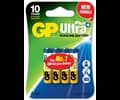 GP Ultra Plus Alkaline AAA batteri, 24AUP/LR03, 4-pack