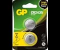 GP knappcell, Litium, CR2430, Safety seal, 2-pack