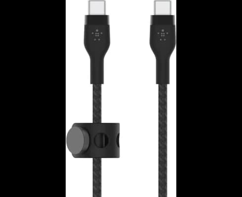 Belkin USB-C till USB-C Nylonflätad Silicon laddkabel, 60W 1M, Svart