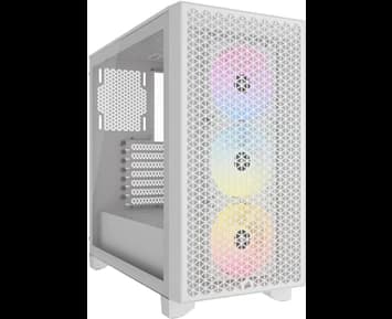 Corsair 3000D RGB Tempered Glass Mid-Tower - White