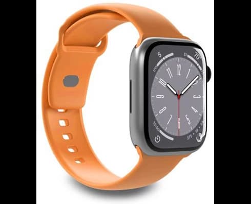 Puro Silicone watchband for Apple Watch 42–44–45-49 mm, l. orange