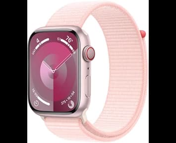 Apple Watch Series 9 GPS + Cellular 45mm Pink Aluminium Case with Light Pink Sport Loop