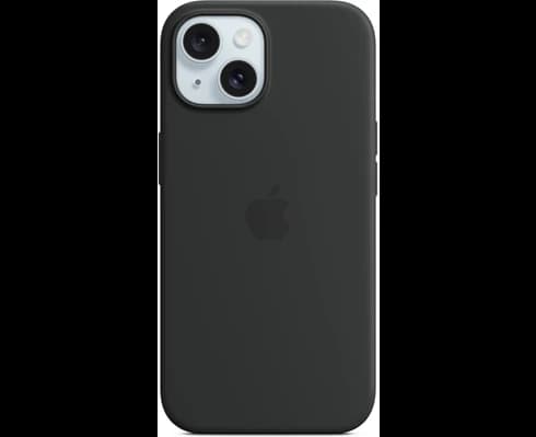 Apple iPhone 15 Silicone Case with MagSafe - Black