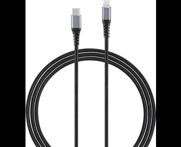 Andersson USB-C - Lightning Braided Black/Space Gray 3m