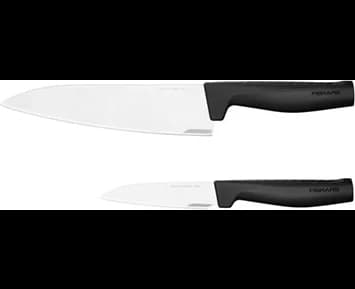 Fiskars Hard Edge knivset  2 delar - stor kockkniv   grönsakskniv