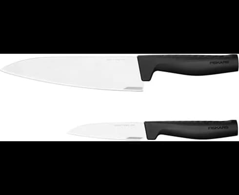 Fiskars Hard Edge knivset  2 delar - stor kockkniv   grönsakskniv