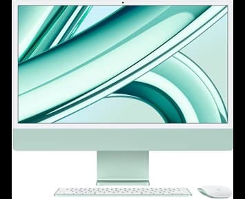 Apple 24-inch iMac with Retina 4.5K display: Apple M3 chip with 8‑core CPU and 10‑core GPU, 256GB SSD - Green