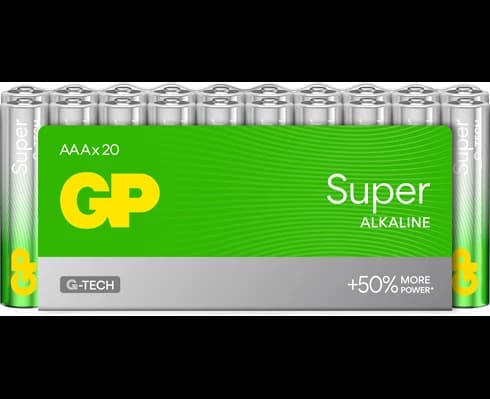 GP 20-pack Super Alkaline AAA-batteri, 24A/LR03