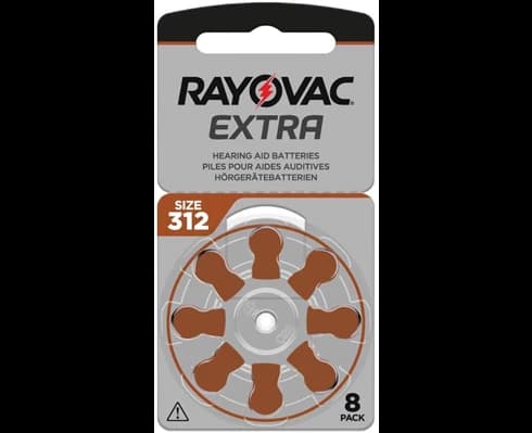 Rayovac Extra 312 brun, 8-pack