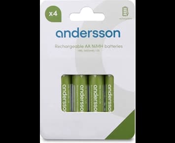 Andersson HR6 AA NiMH 2400mAh 4-pcs