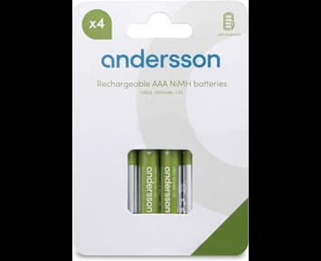 Andersson HR03 AAA NiMH 1000mAh 4-pcs