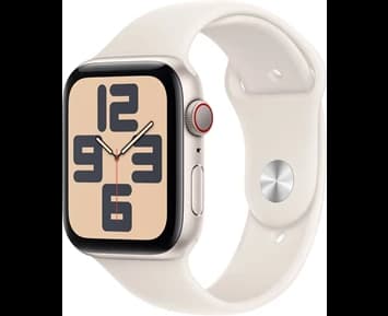 Apple Watch SE GPS + Cellular 40mm Starlight Aluminium Case with Starlight Sport Band - S/M