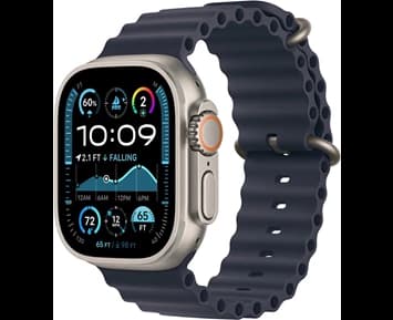 Apple Watch Ultra 2 GPS + Cellular 49mm Natural Titanium Case with Navy Ocean Band