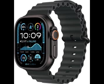 Apple Watch Ultra 2 GPS + Cellular 49mm Black Titanium Case with Black Ocean Band