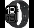 Apple Watch Series 10 GPS 46mm Jet Black Aluminium Case with Black Sport Band - S/M