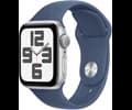 Apple Watch SE GPS 40mm Silver Aluminium Case with Denim Sport Band - S/M