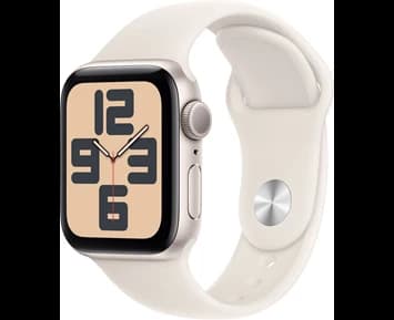 Apple Watch SE GPS 40mm Starlight Aluminium Case with Starlight Sport Band - M/L