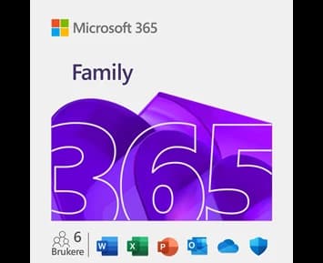 Microsoft M365 Family Swedish Subscription P10 EuroZone 1 License Medialess 1 Year