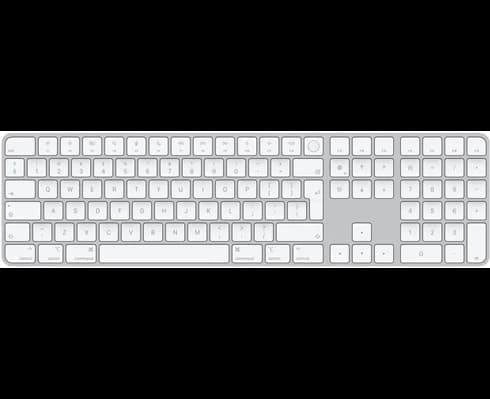 Apple Magic Keyboard with Touch ID and Numeric Keypad for Mac models with Apple silicon - Norwegian - White Keys