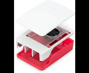 Raspberry Raspberry Pi 5 Case Red/White with fan